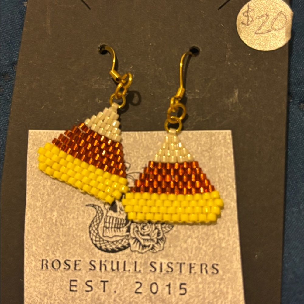 Candy Corn Earrings